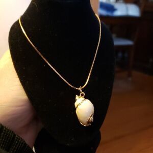 GOLDTONE SHELL NECKLACE 